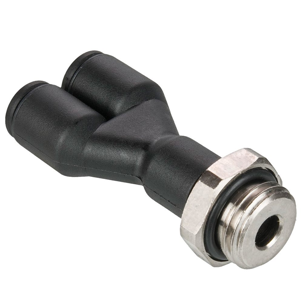 Tube to Pipe Y Connector Prestolok Depatie Fluid Power